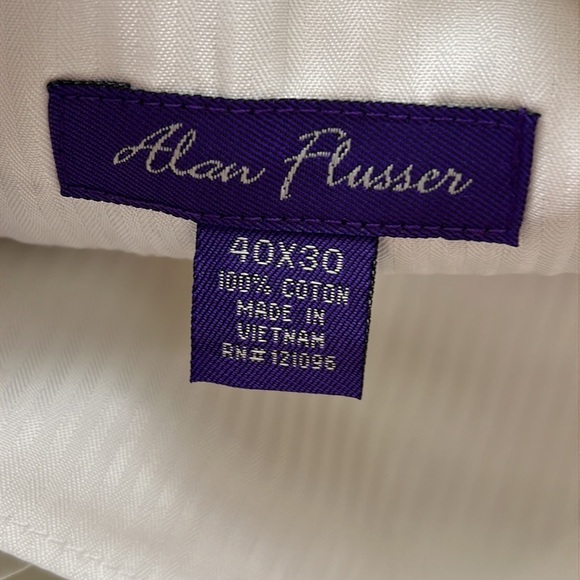Alan Flusser Mens Khaki Golf Pants 40x30 100% cotton. Flat front straight leg. - Picture 6 of 11